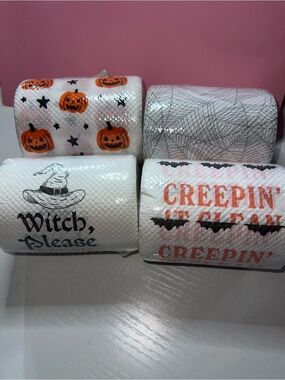 Target Halloween Paper Towels - Orange, Black, White